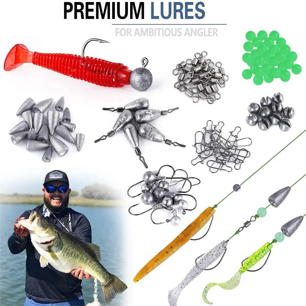 PLUSINNO 302Pcs Fishing Lures Kit – Plusinno