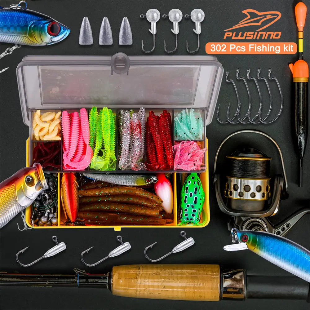 PLUSINNO 302Pcs Fishing Lures Kit – Plusinno PLUSINNO 302Pcs Fishing Lures Kit – Plusinno