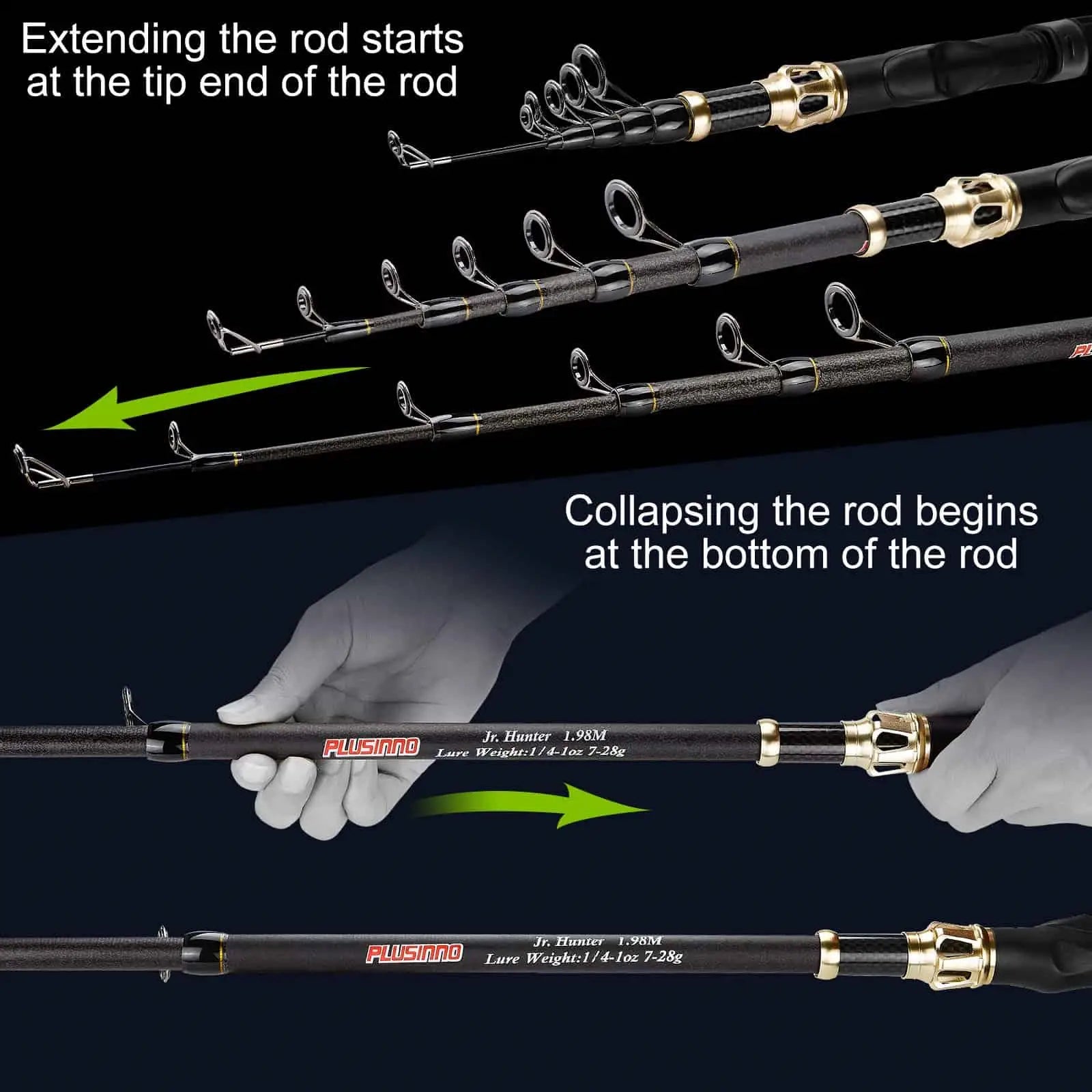 PLUSINNO Eagle Hunting Ⅵ Telescopic Fishing Rods