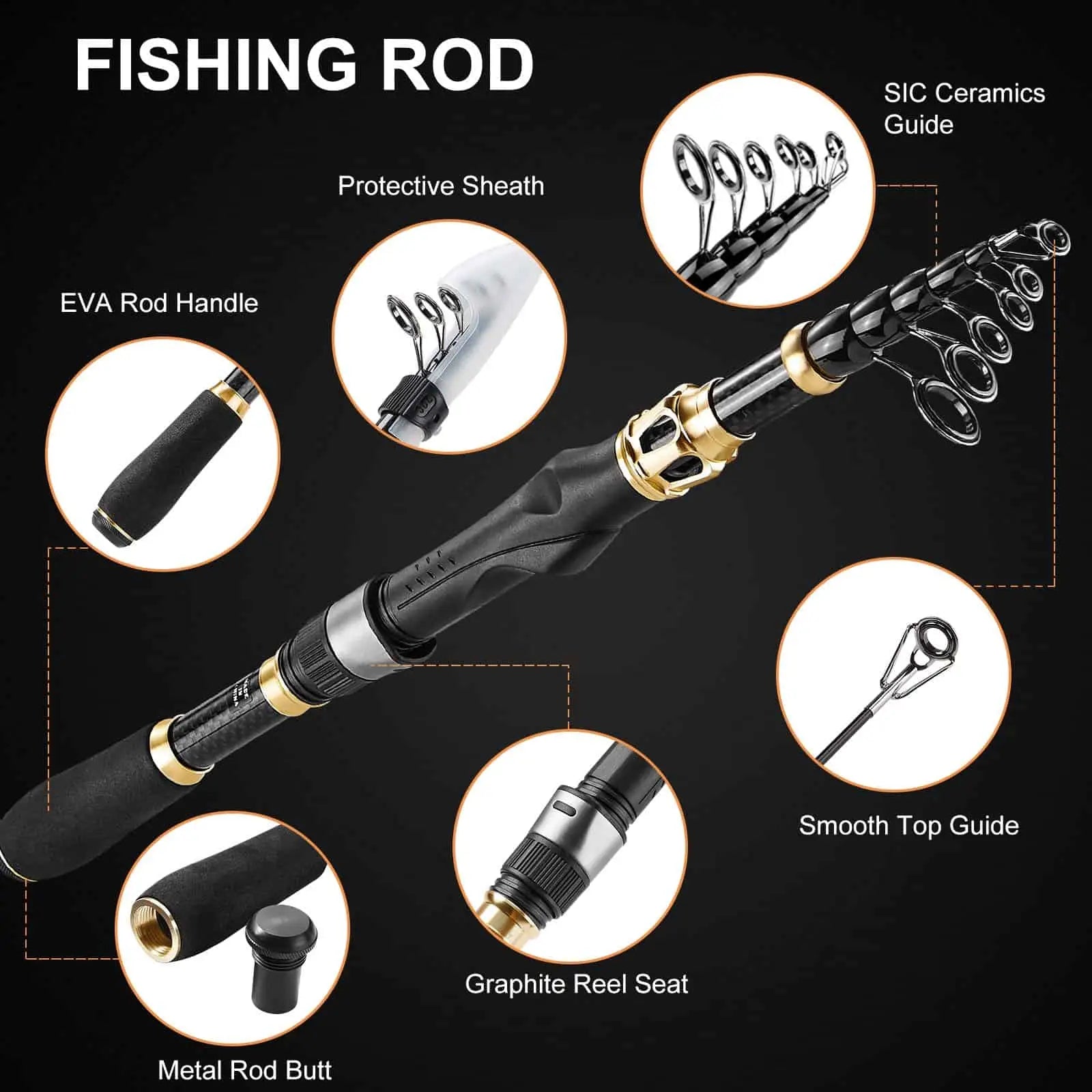 PLUSINNO Eagle Hunting Ⅵ Telescopic Fishing Rods