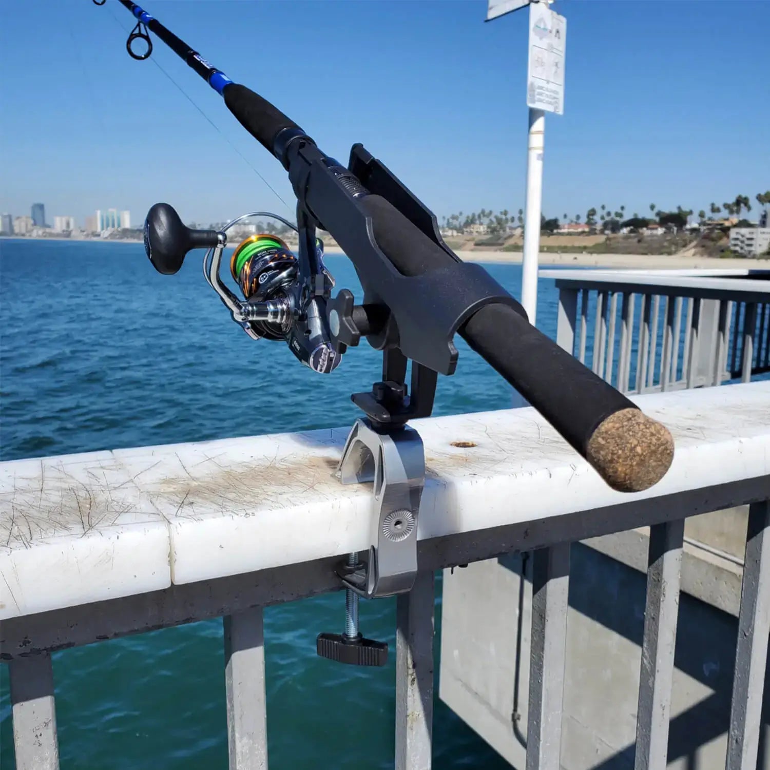 Fishing rod holder for boat