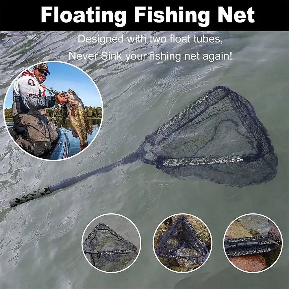 PLUSINNO FN2 Square Floating Fish Landing Net with Magnetic Release –  Plusinno