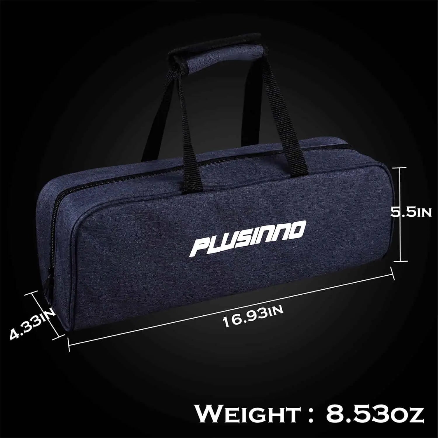PLUSINNO Eagle Hunting V Spinning Fishing Rod and Reel Combos with Carrier Case
