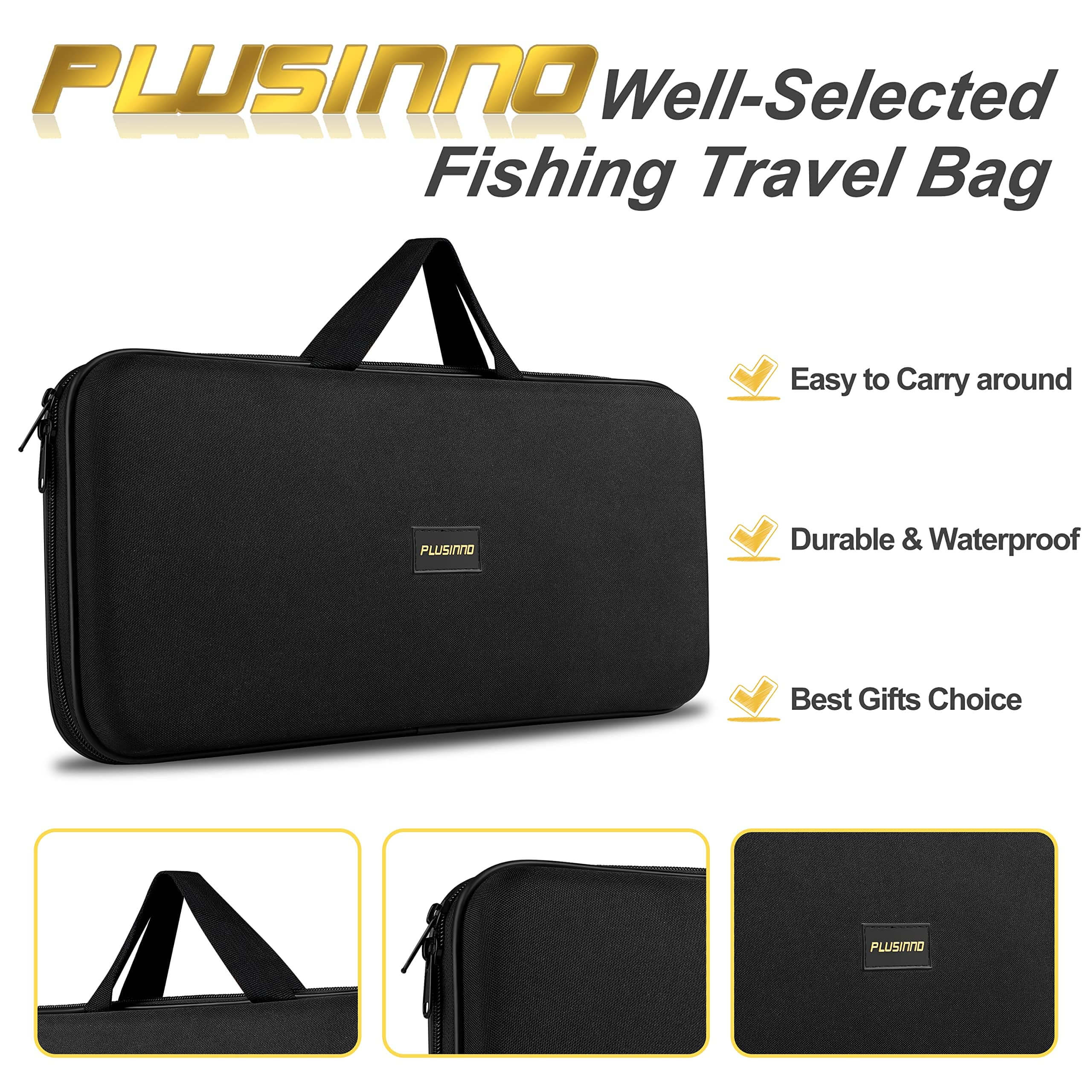 PLUSINNO Eagle Hunting Ⅱ Telescopic Fishing Rods and Reel Combos with Carrier Case