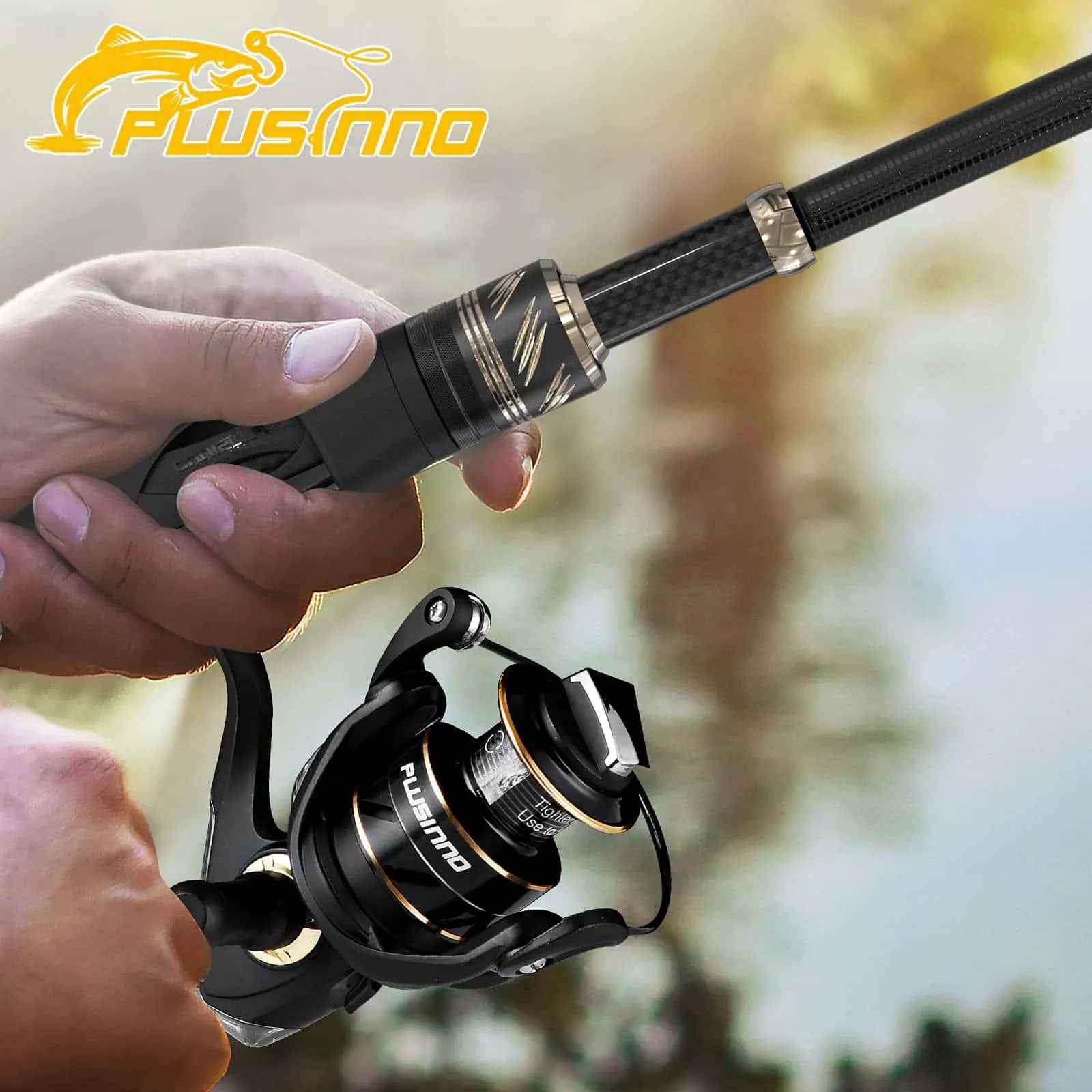 PLUSINNO Eagle Hunting Ⅸ Telescopic Fishing Rods and Reel Combos with Carrier Case