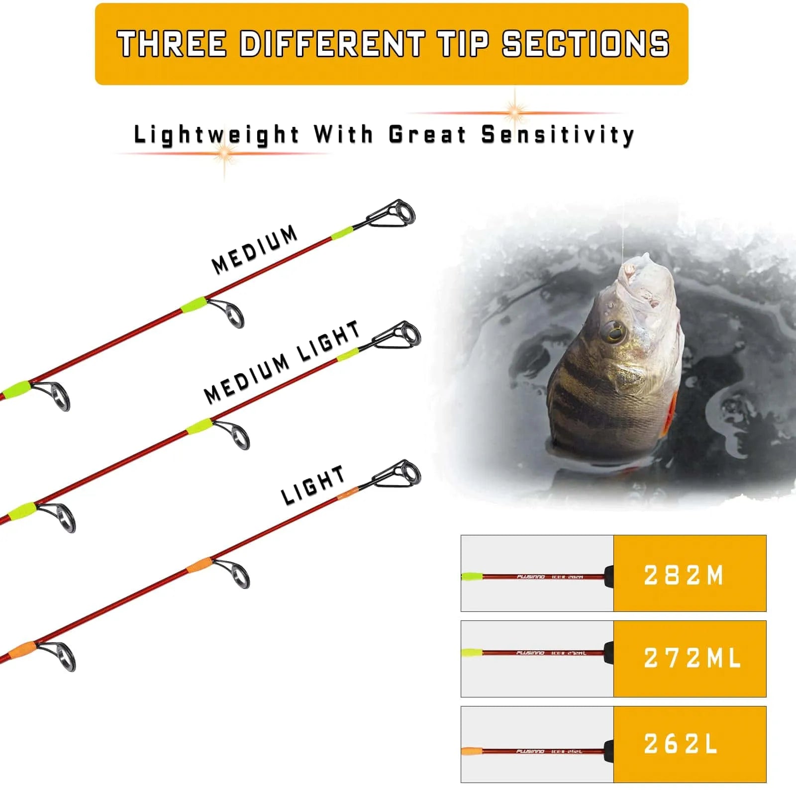 PLUSINNO ICE Ⅱ Caña de pescar en hielo