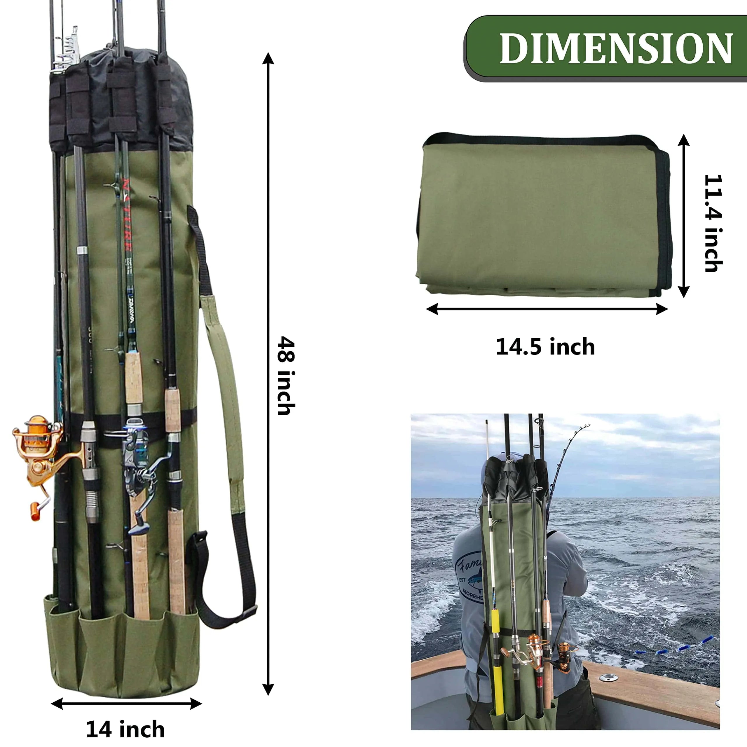 fishing bag with rod holders Fishing Bag Rod Holder Carrier – Plusinno