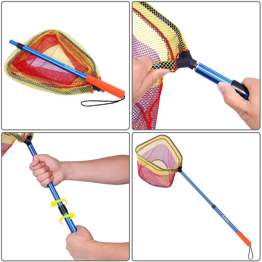 PLUSINNO KFN2 Kids Fishing Net with Retractable Carbon Fiber Handle – Plusinno
