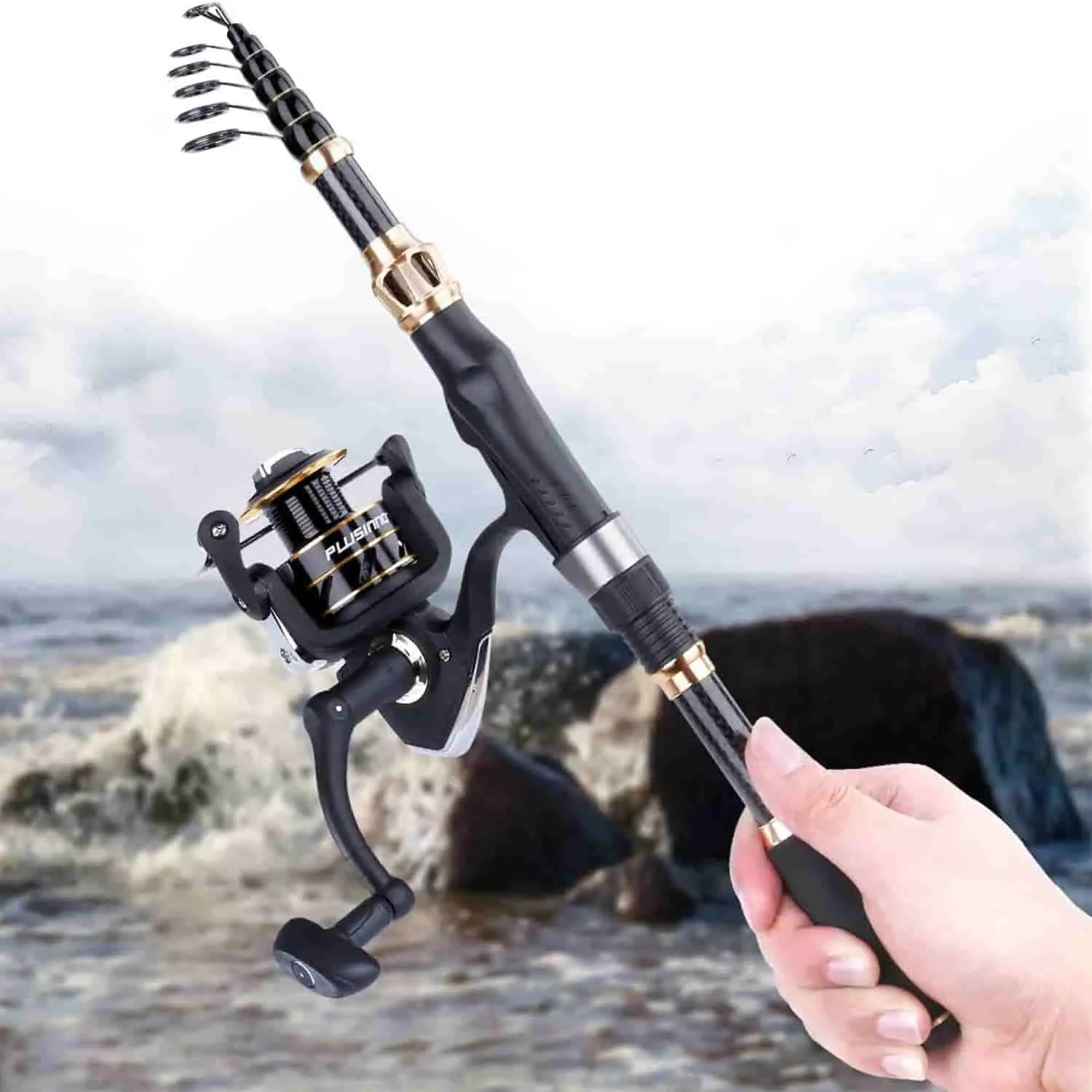 PLUSINNO Eagle Hunting Ⅵ Telescopic Fishing Rods and Reel Combos