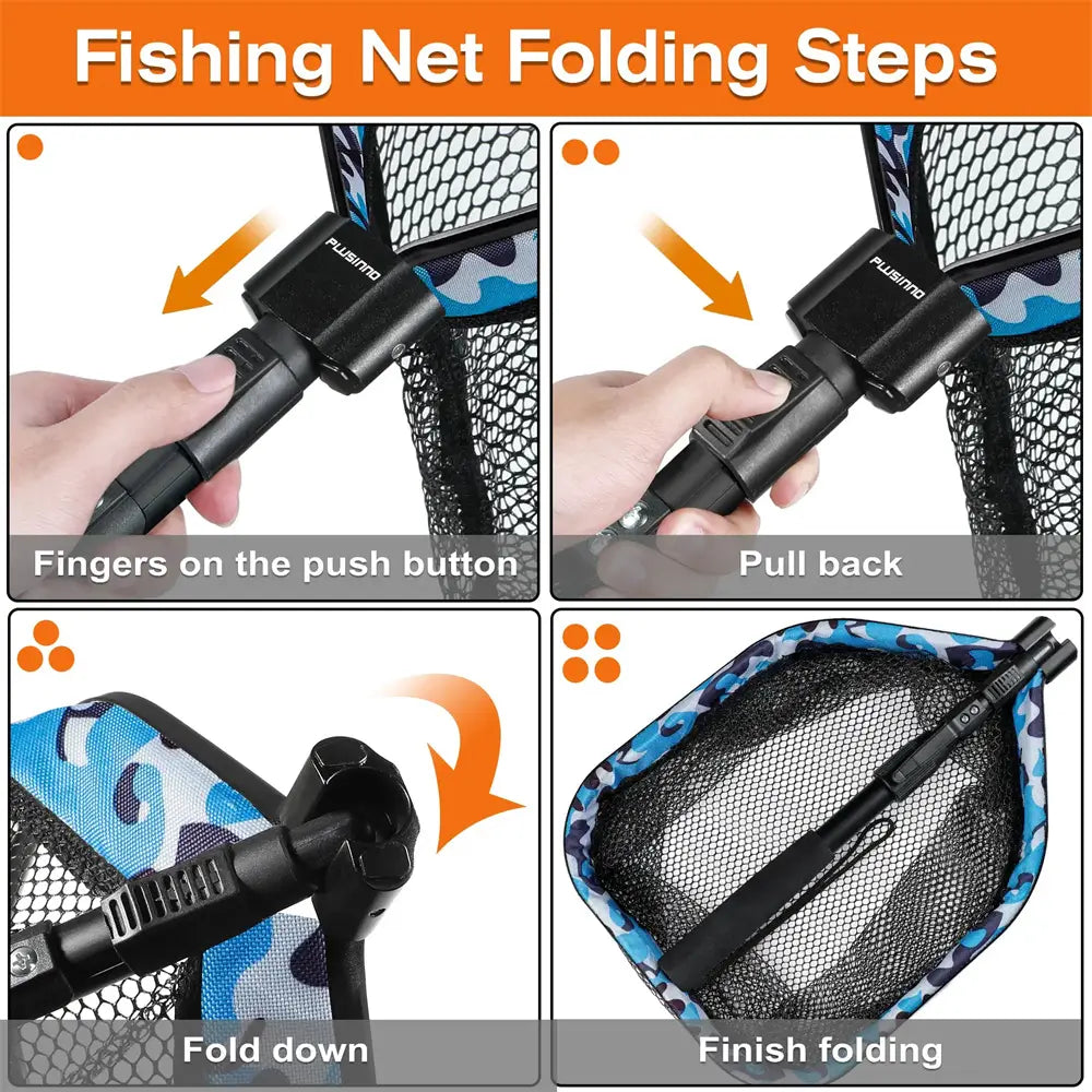 PLUSINNO Floating Fishing Net for Steelhead, Salmon, Fly, Kayak