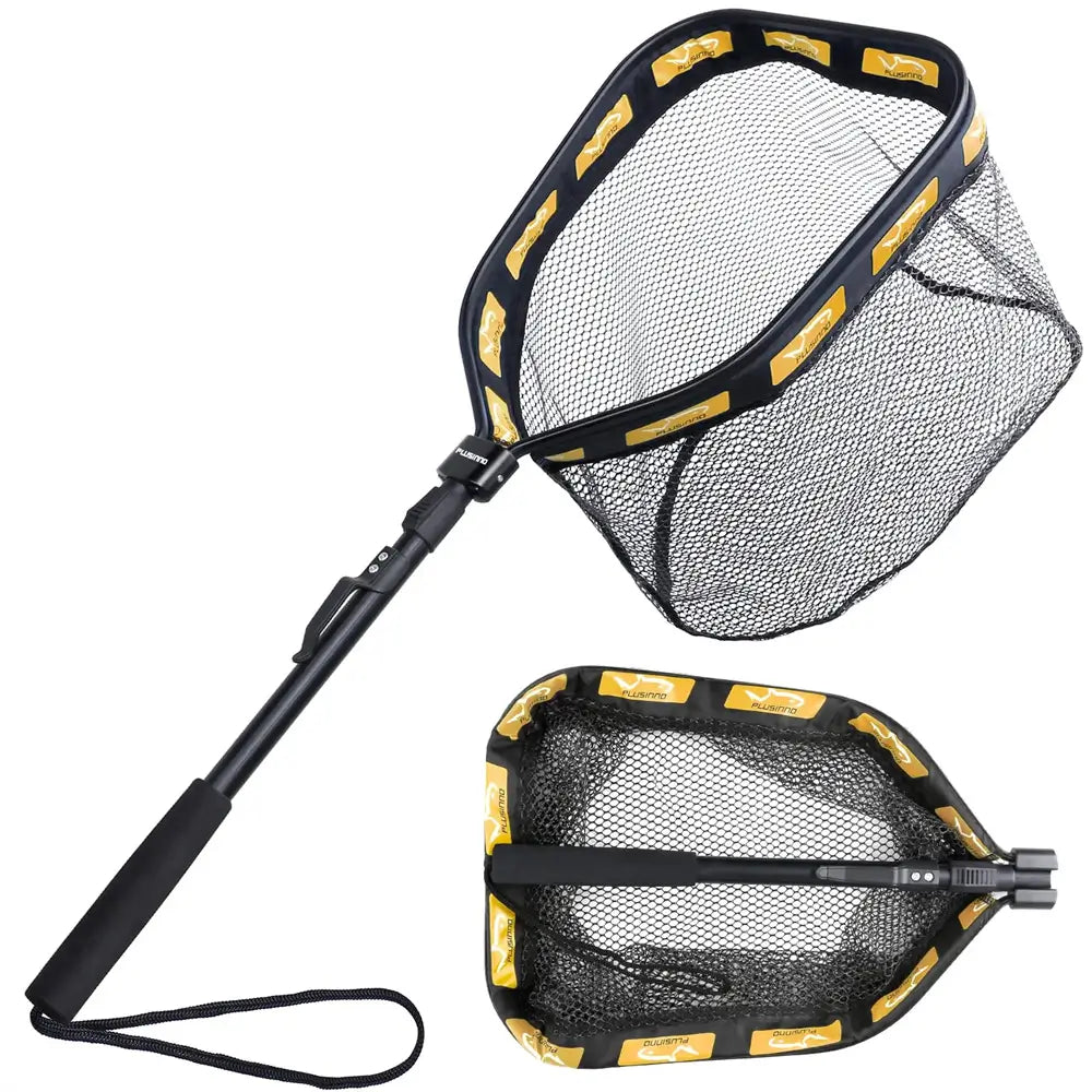 Telescopic Collapsible Landing Net With Elastic Pang Network