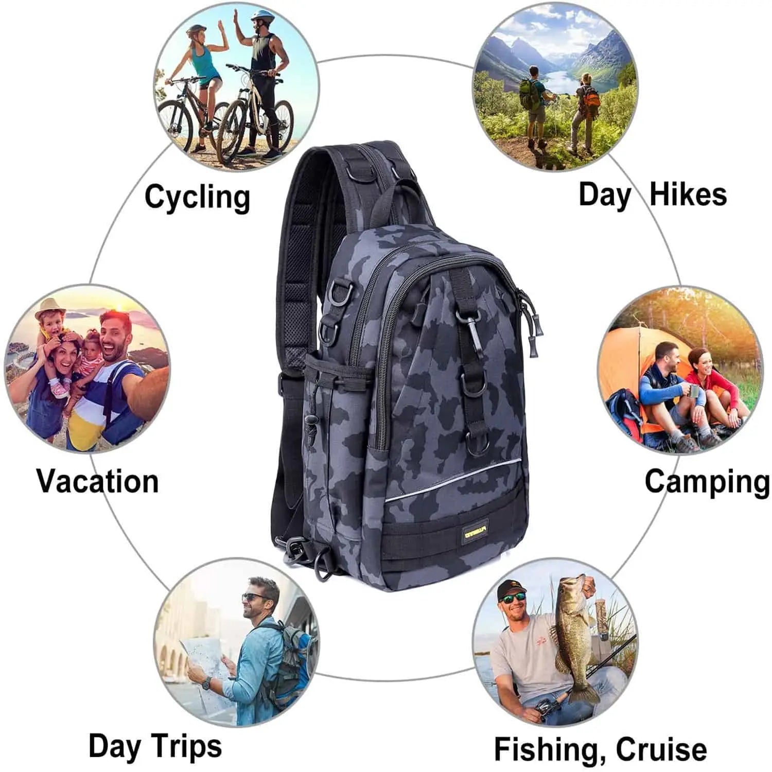 PLUSINNO Fishing Tackle Backpack Storage Bag