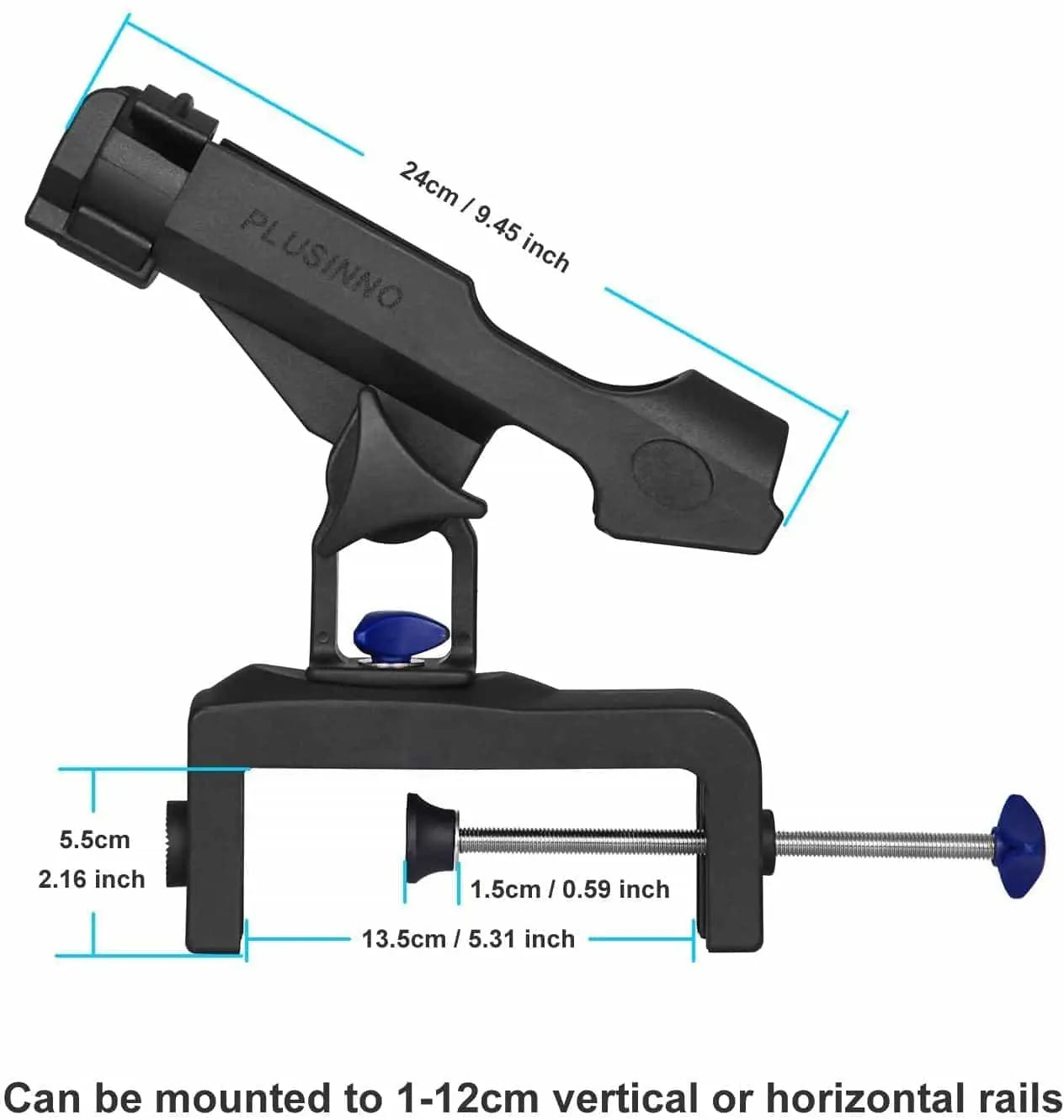 clamp on fishing rod holders for inflatables PLUSINNO RH30 Fishing Boat Rods Holder with Large Clamp – Plusinno