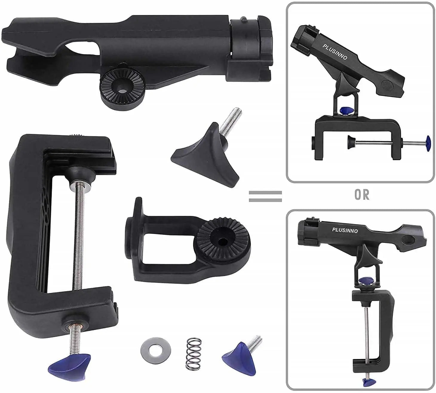 PLUSINNO RH30 Angelboot-Rutenhalter mit großer Klemme